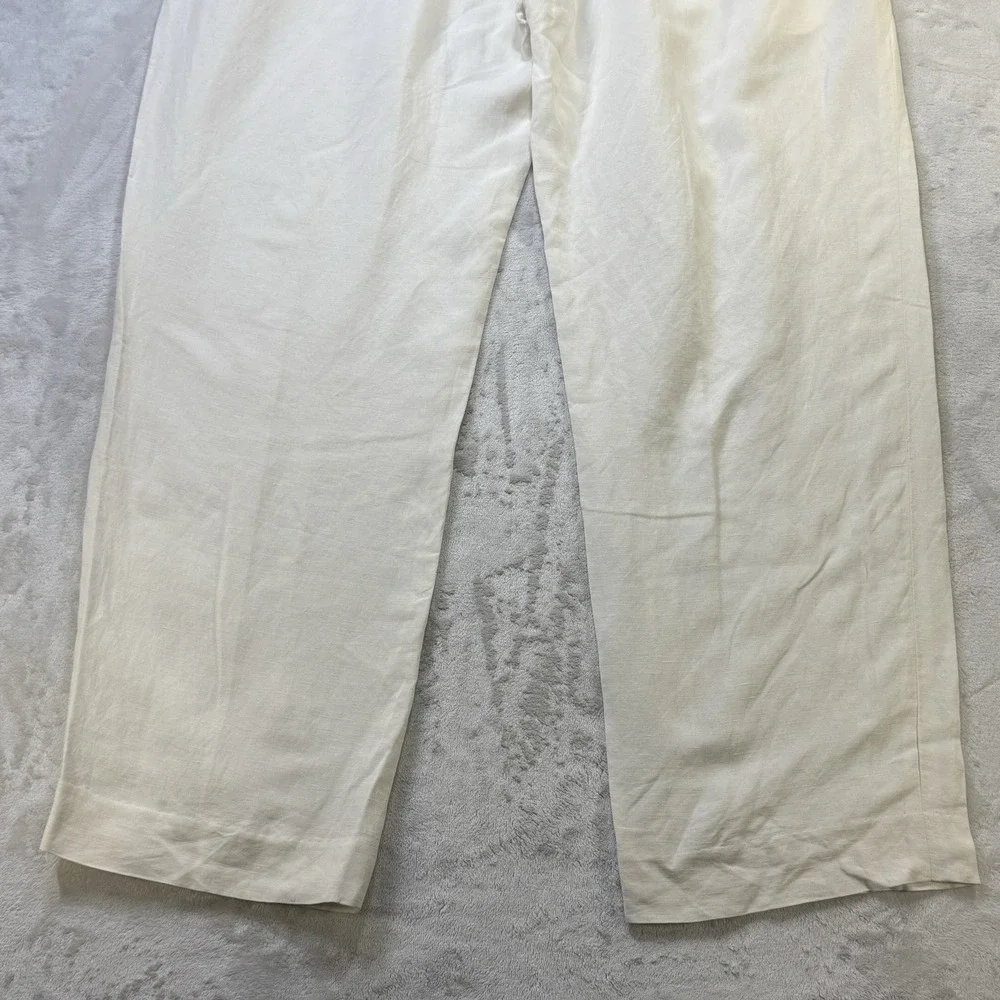 Polo Ralph Lauren Men's 36x30 Ivory Linen Silk Classic Fit Dress Pants